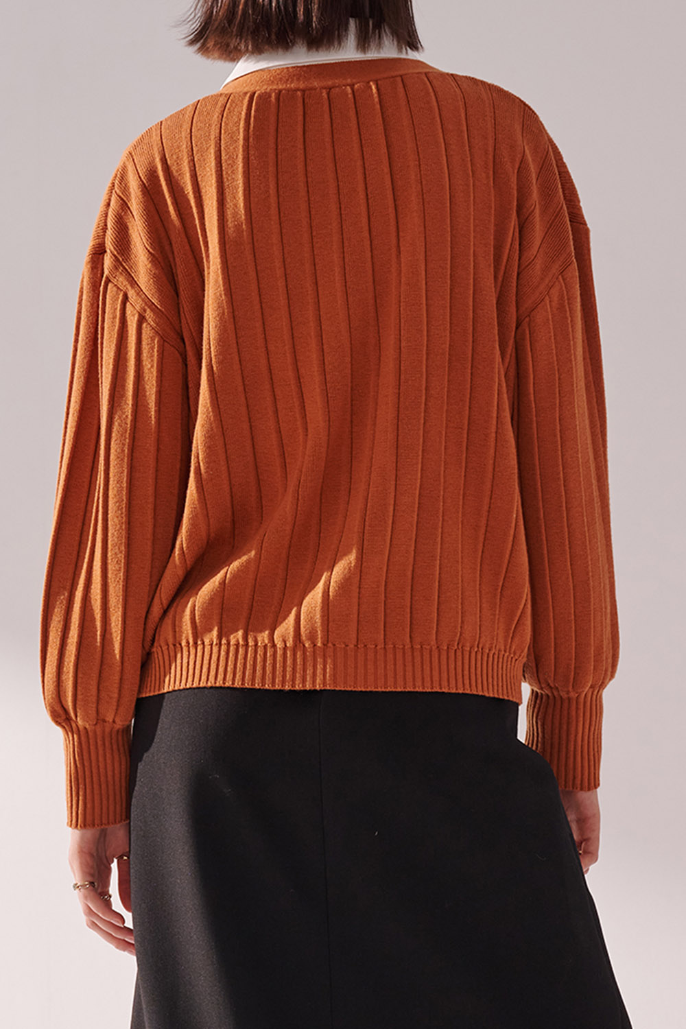 SST&C Brown Orange Cardigan Knitted Jacket | 01182410002_5