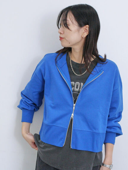 2WAY前後兩穿雙頭拉鍊運動風外套(0F000174810) - Samansa Mos2 blue