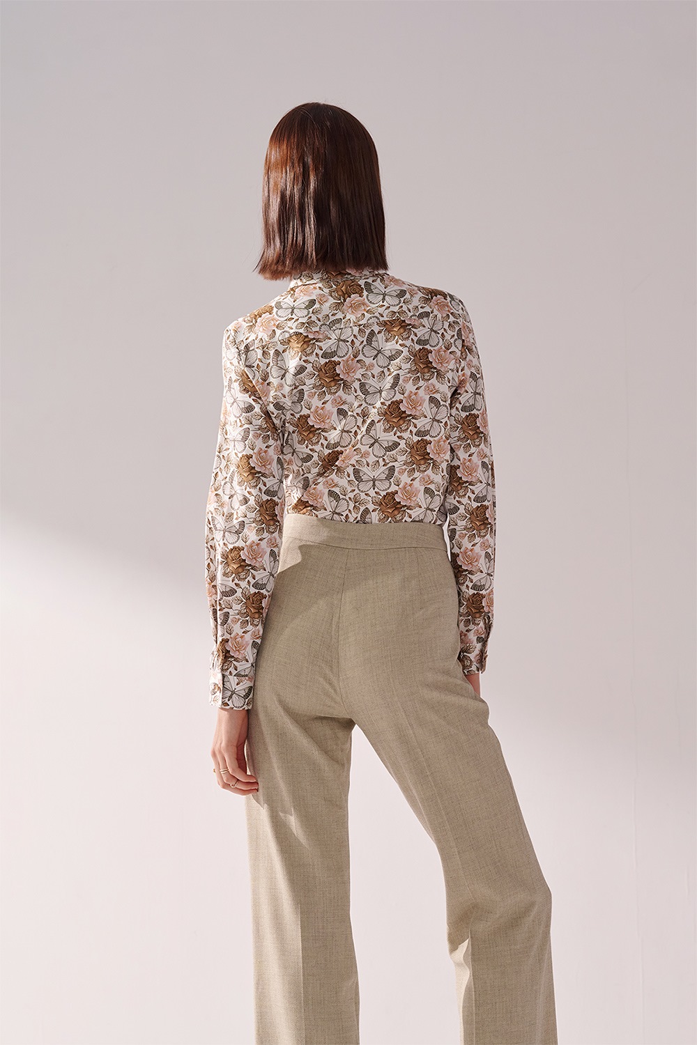 SST&C Butterfly Floral Square Neck Shirt | 01062410002_1