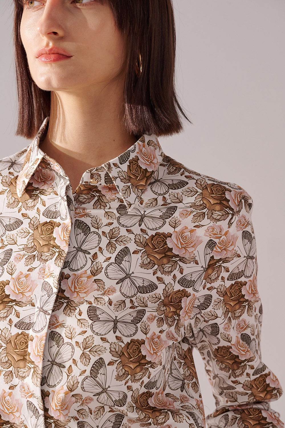 SST&C Butterfly Floral Square Neck Shirt | 01062410002_6