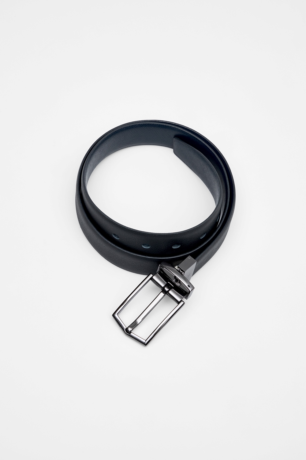 SST&C Black & Dark Blue Back Turn Pin Buckle Belt | 00312410003_2