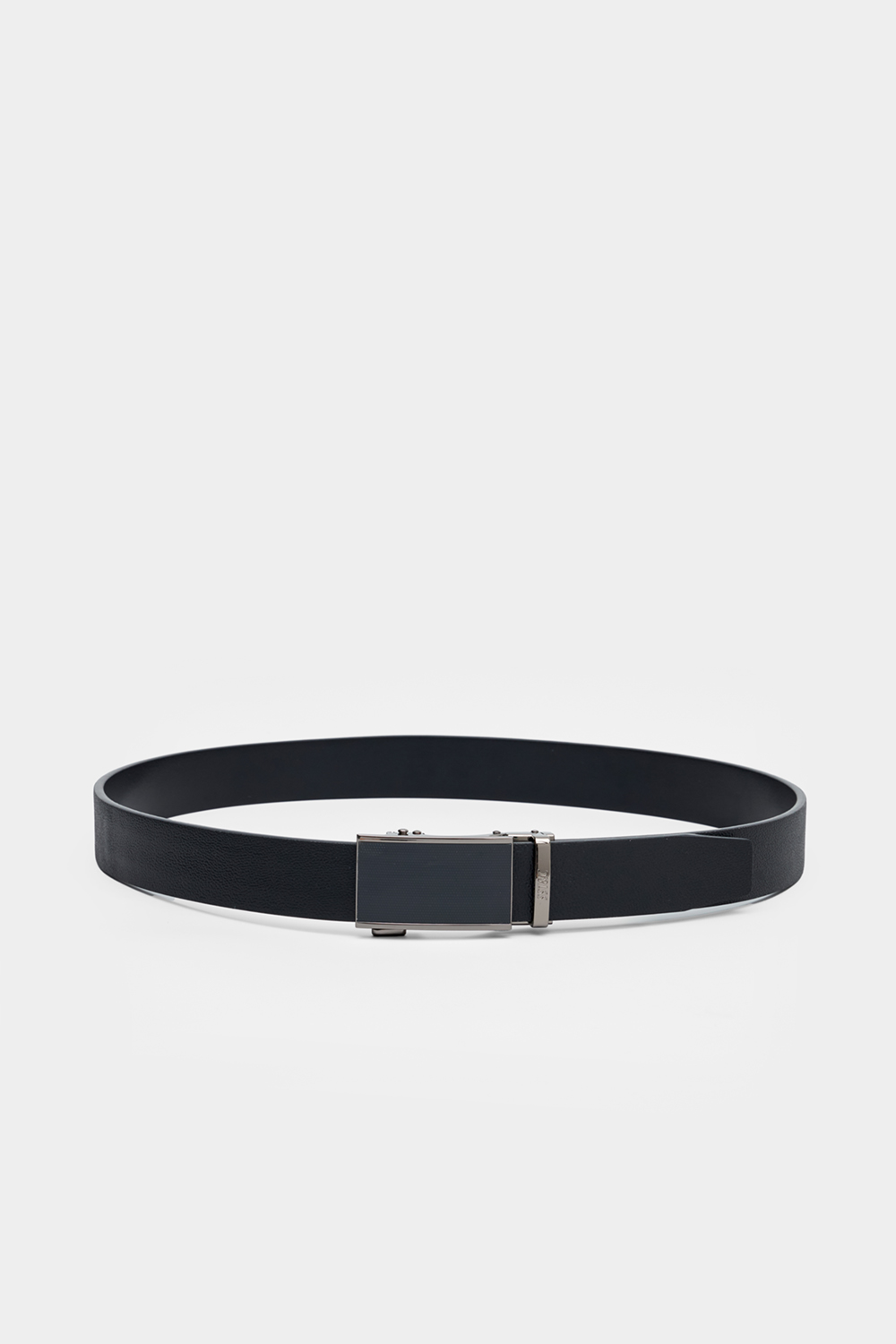 SST&C Black Textured Automatic Buckle Belt | 00312410005_0