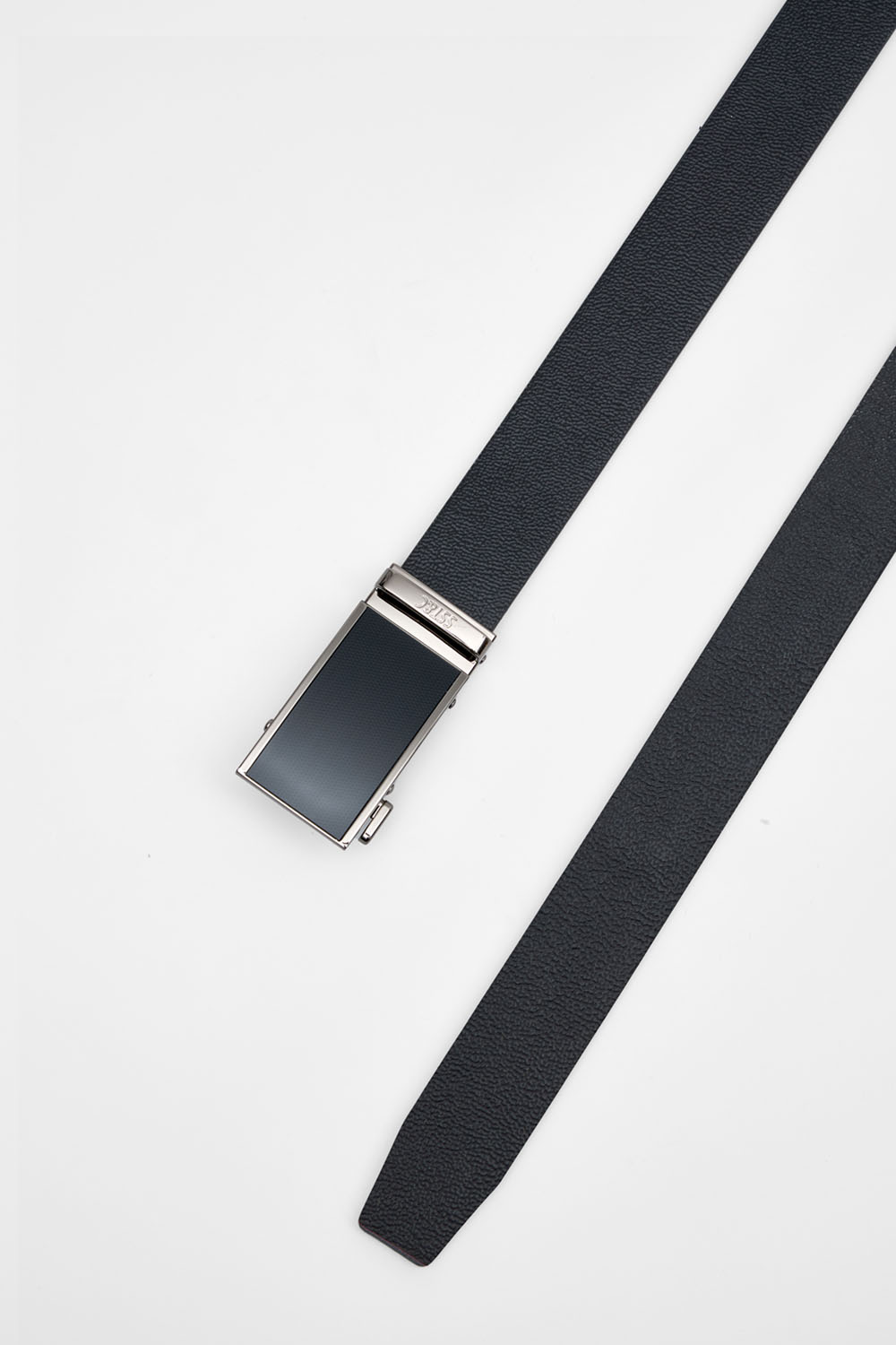 SST&C Black Textured Automatic Buckle Belt | 00312410005_1
