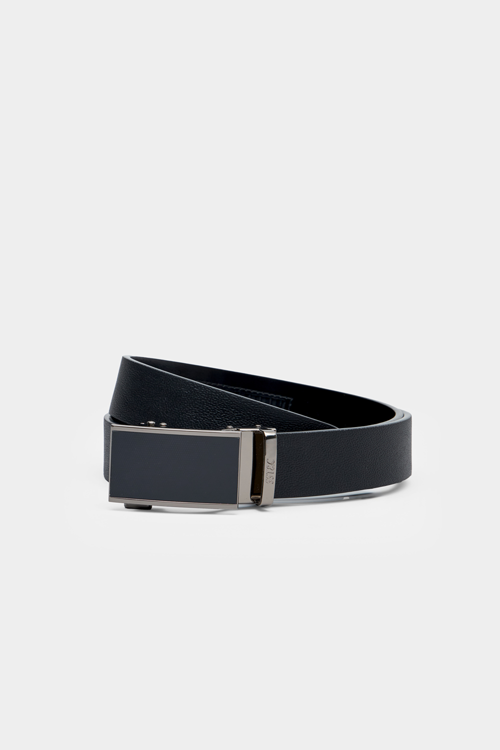 SST&C Black Textured Automatic Buckle Belt | 00312410005_2