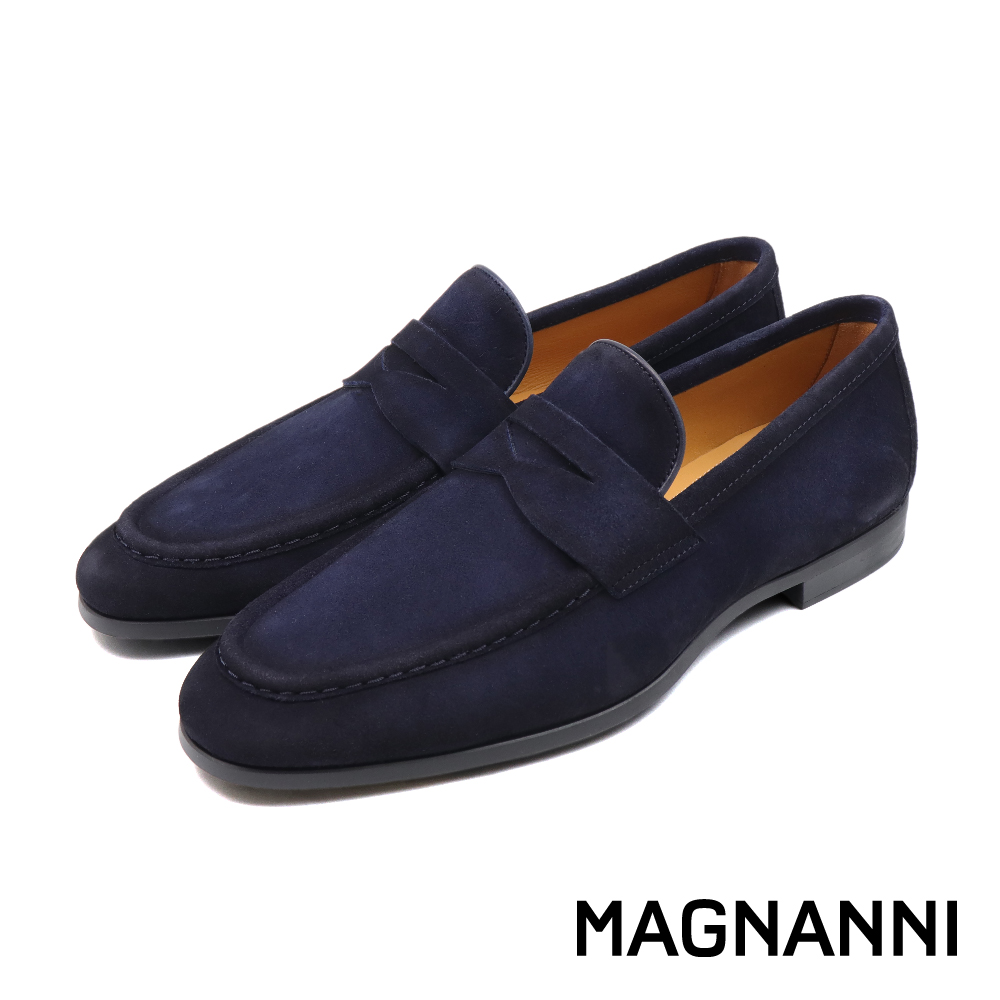 【MAGNANNI】西班牙原廠絨面便士樂福鞋 海軍藍 (25617-NAVYS)