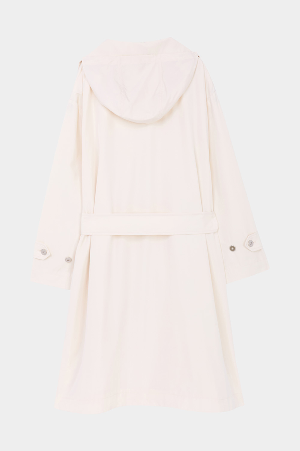 SST&C Cream White Long Hooded Windbreaker | 01142410003_8