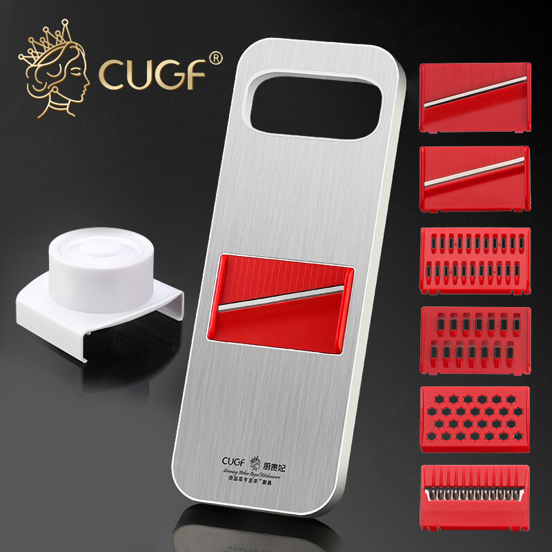 304不鏽鋼多功能刨絲器 廚貴妃 CUGF 六合一切菜器 切片器 切絲器 刨絲機 擦絲器【BE0323】《約翰家庭百貨