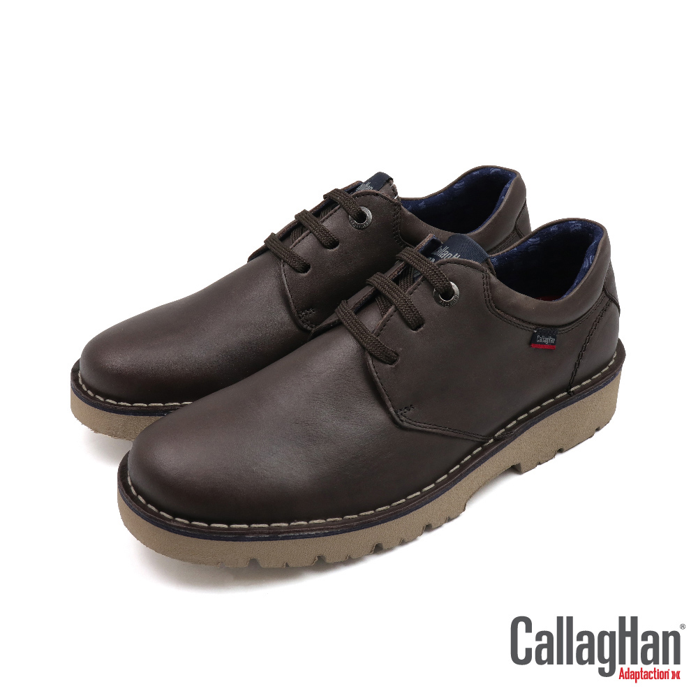 【CALLAGHAN】西班牙原廠超輕量透氣綁帶休閒鞋 深棕色(55501-MAR)