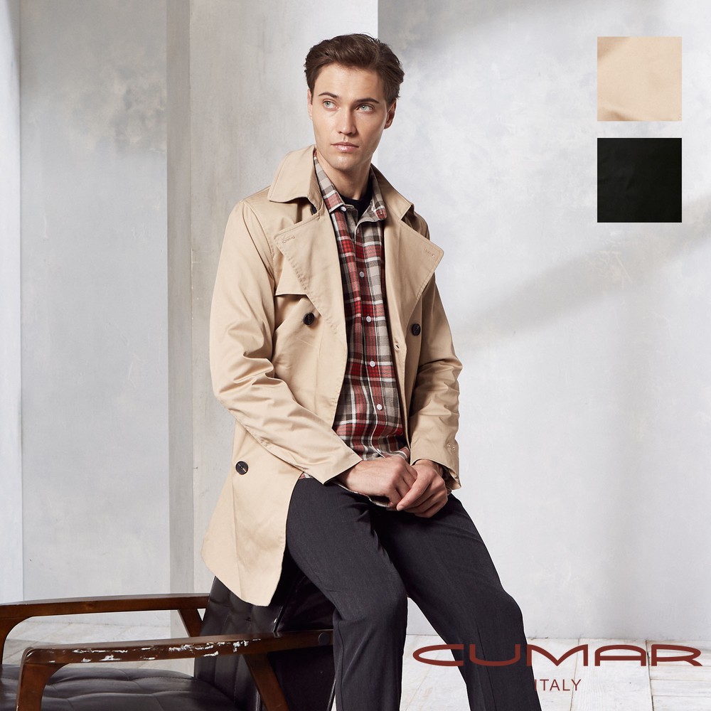 CUMAR 男裝秋冬長版風衣外套 / 249912
