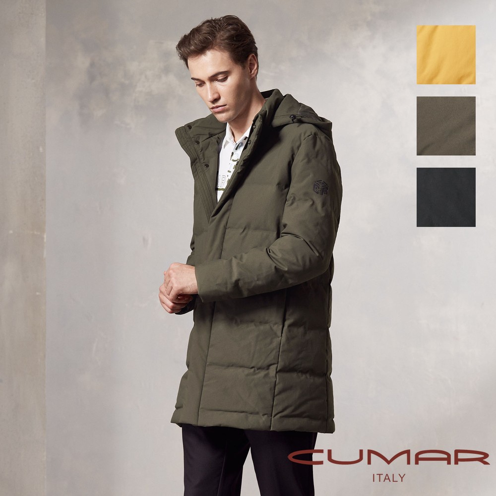 CUMAR 男裝秋冬連帽長版羽絨外套 / 249919