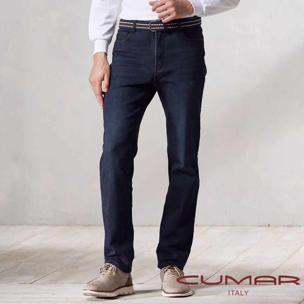CUMAR 男裝秋冬平面牛仔長褲(內刷毛) / 249116