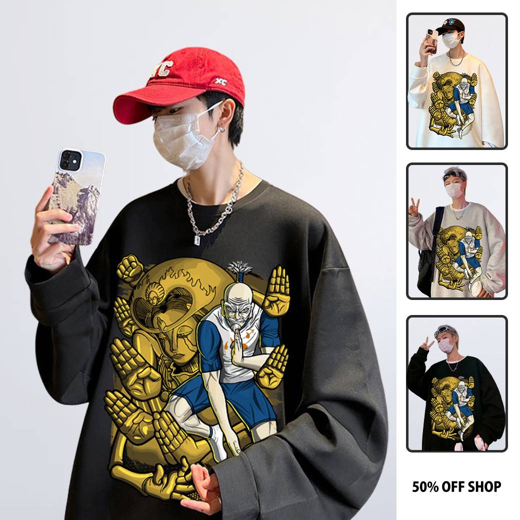 艾札克•尼特羅 獵人會長 百式之零 百式觀音 粗針純棉落肩大學TEE 男女長袖T 台灣製原創日本動漫_0