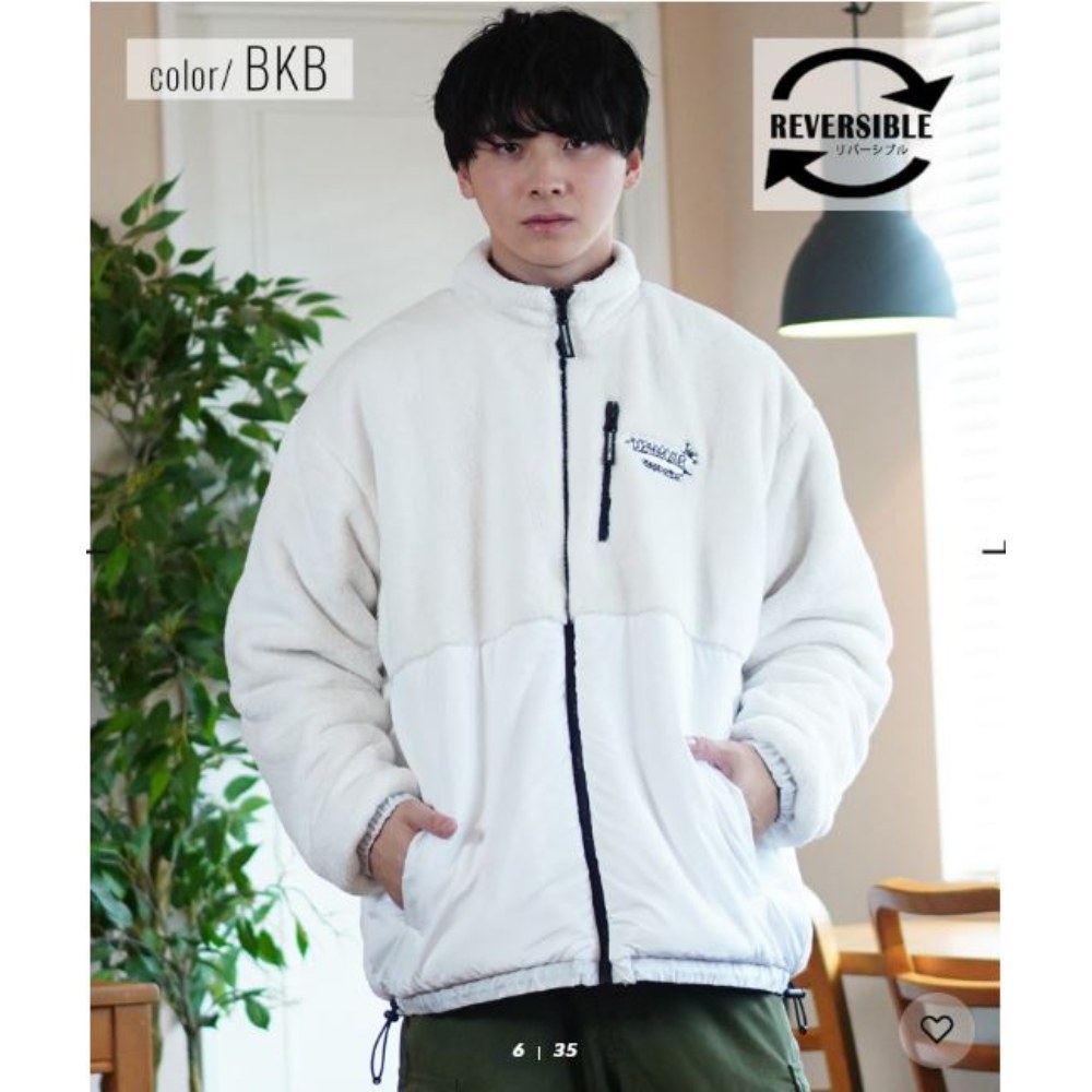 【DC SHOES】男款-24 WS REVERSIBLE STAND JACKET雙面刷毛外套-黑色( LJK244302243-BKB )_2