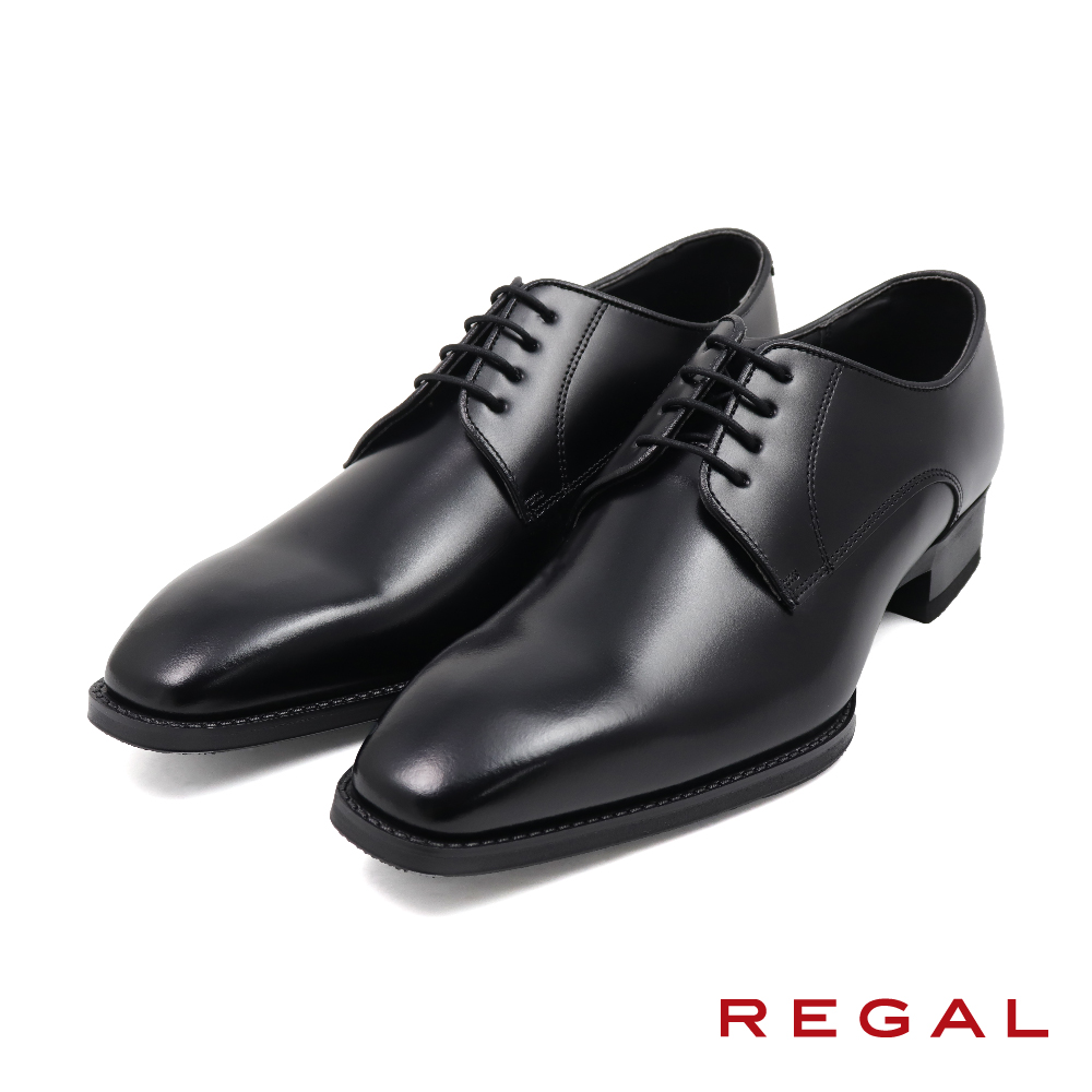 【REGAL】日本原廠經典商務輕量綁帶德比鞋 黑色(24EL-BL)