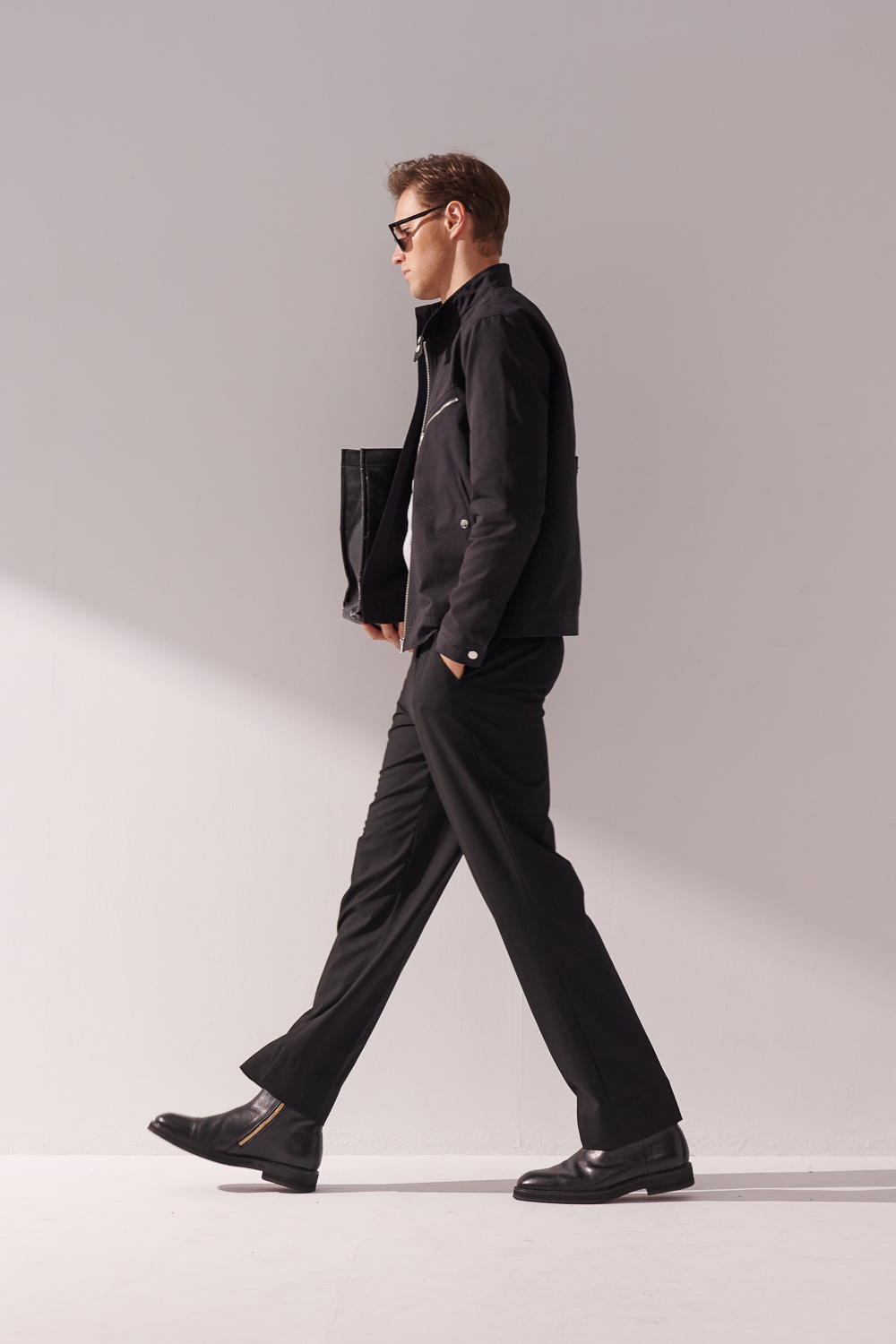 SST&C Black Water Repellent Harrington Coat | 00122409004_3