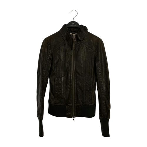 【環球桃園A8店】MACKAGE/皮革外套/XXS/