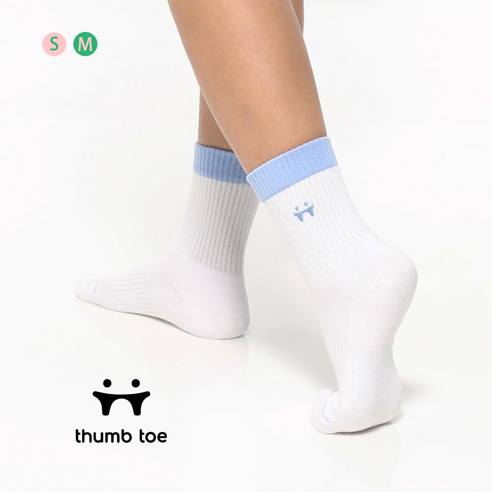 【韓國 Thumb Toe】日常運動襪-baby blue_0