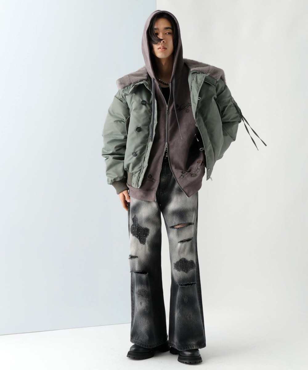 24AW HARE コンパクトN-2Bジャケット ブラック S 楽天市場】コンパクトN-2Bジャケット HARE ハレ ジャケット・アウター