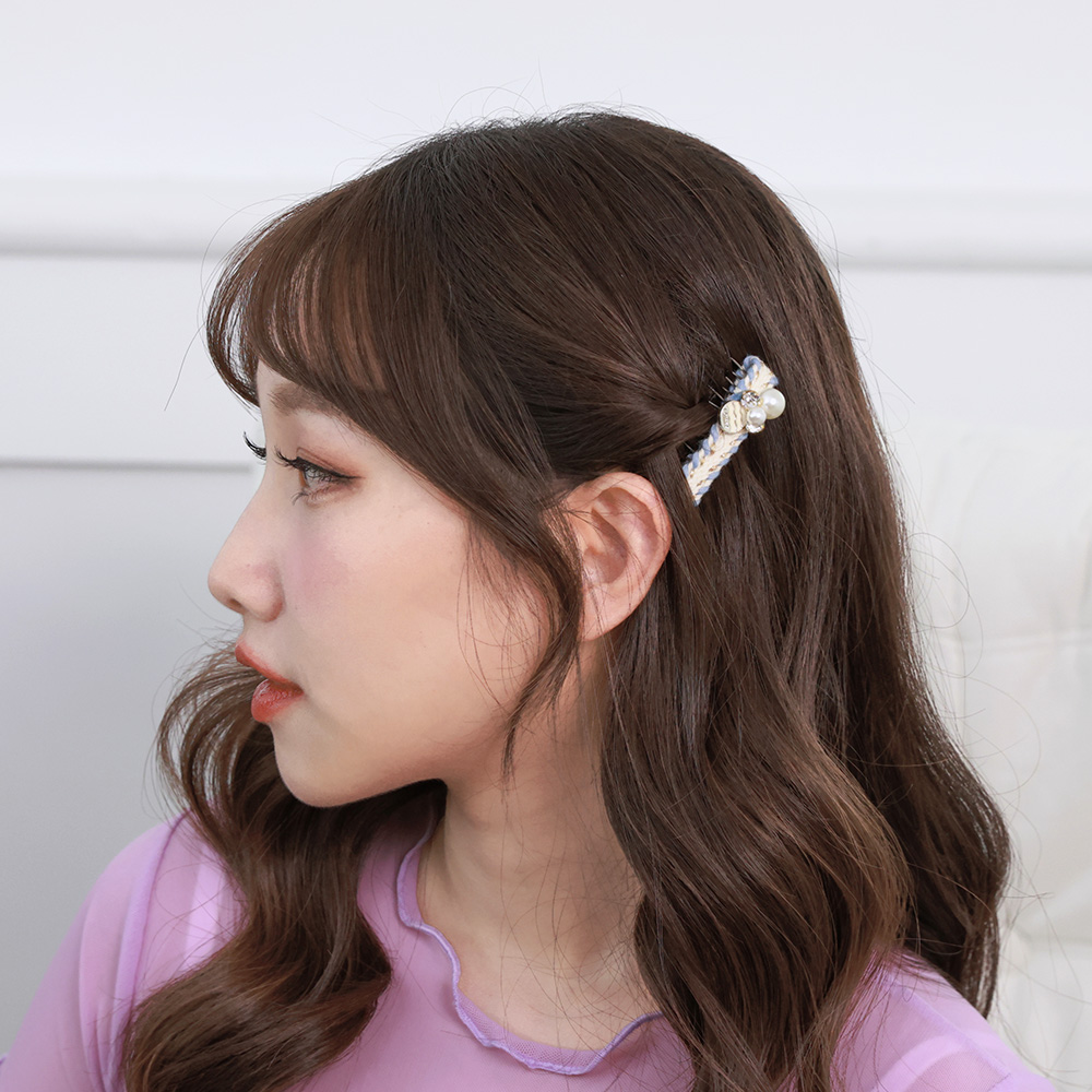 【花田囍飾】CC24163 柔雅編織台灣手工七排短髮叉(3色)_0