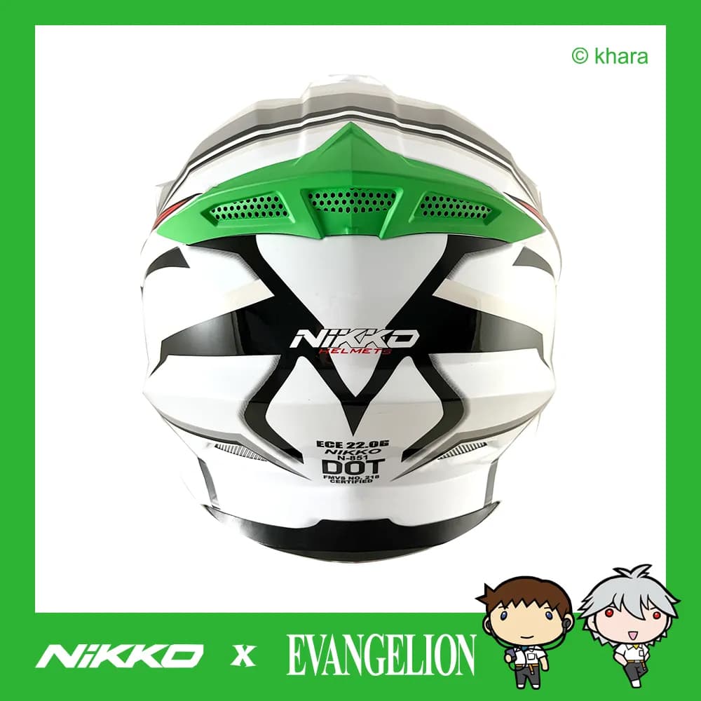 NIKKO x 新世紀福音戰士神化13號機越野安全帽N851#7 N851 EVA 全