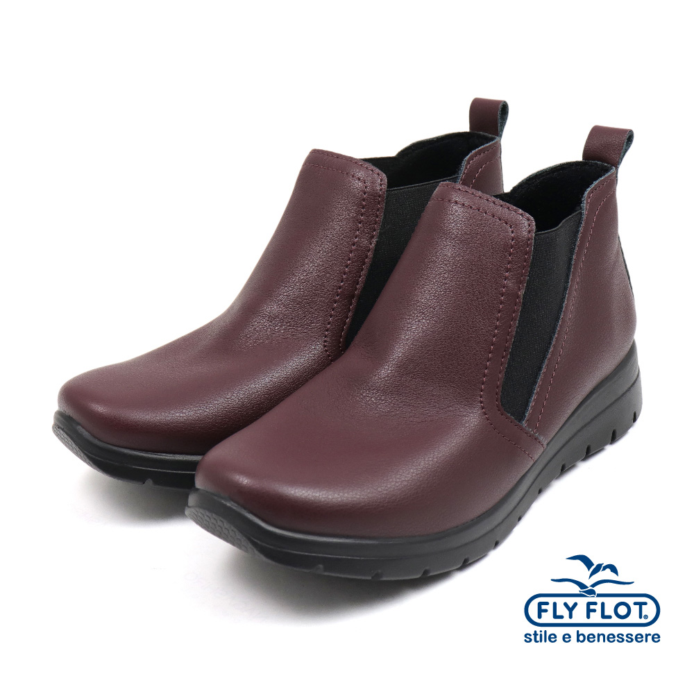 【FLYFLOT】義大利原廠彈性多功能增高休閒靴 棕色(27R17-ZX-PLUM)