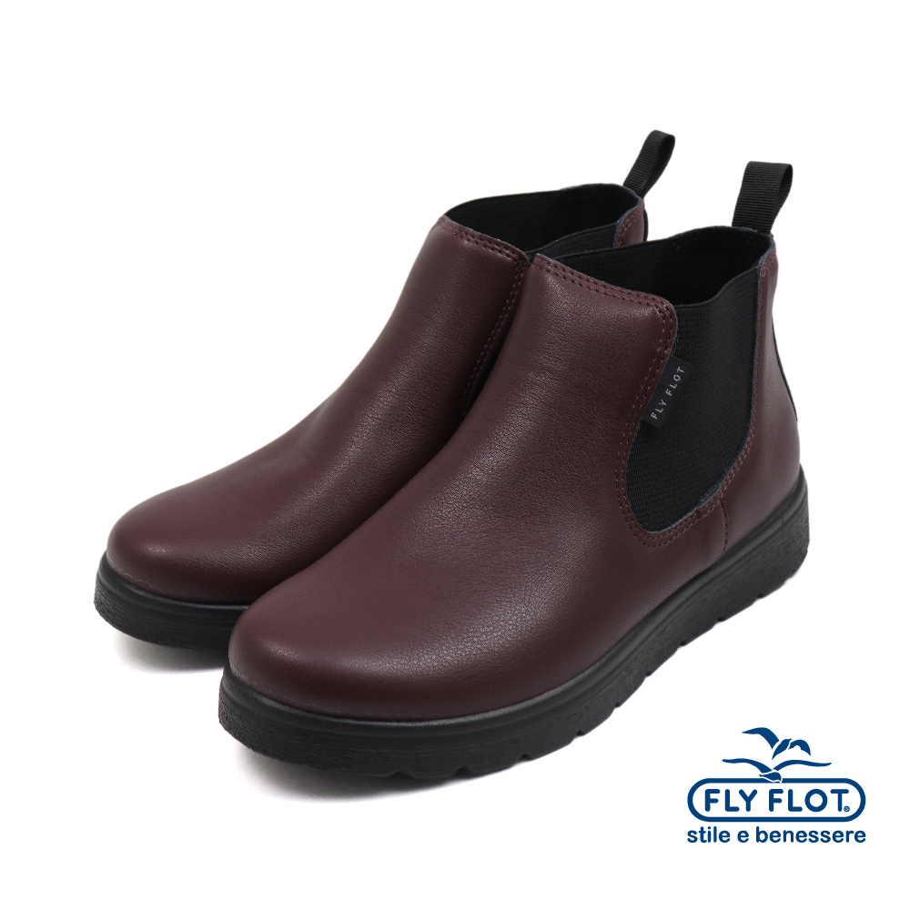 【FLYFLOT】義大利原廠彈性多功能舒適休閒靴 棕色(45U33-ZX-PLUM)