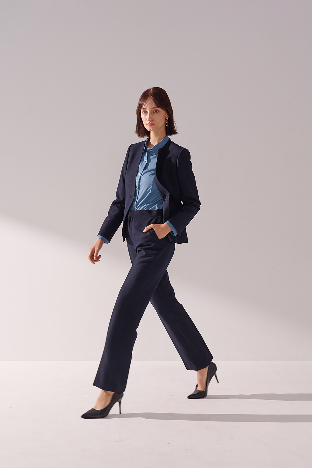 SST&C 鋼青藍方領合身襯衫｜01062411003 (Outlet)_6