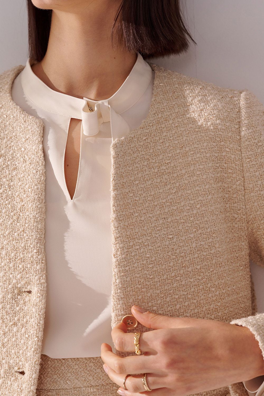 SST&C Cream White Strappy Pullover | 01082411003_5