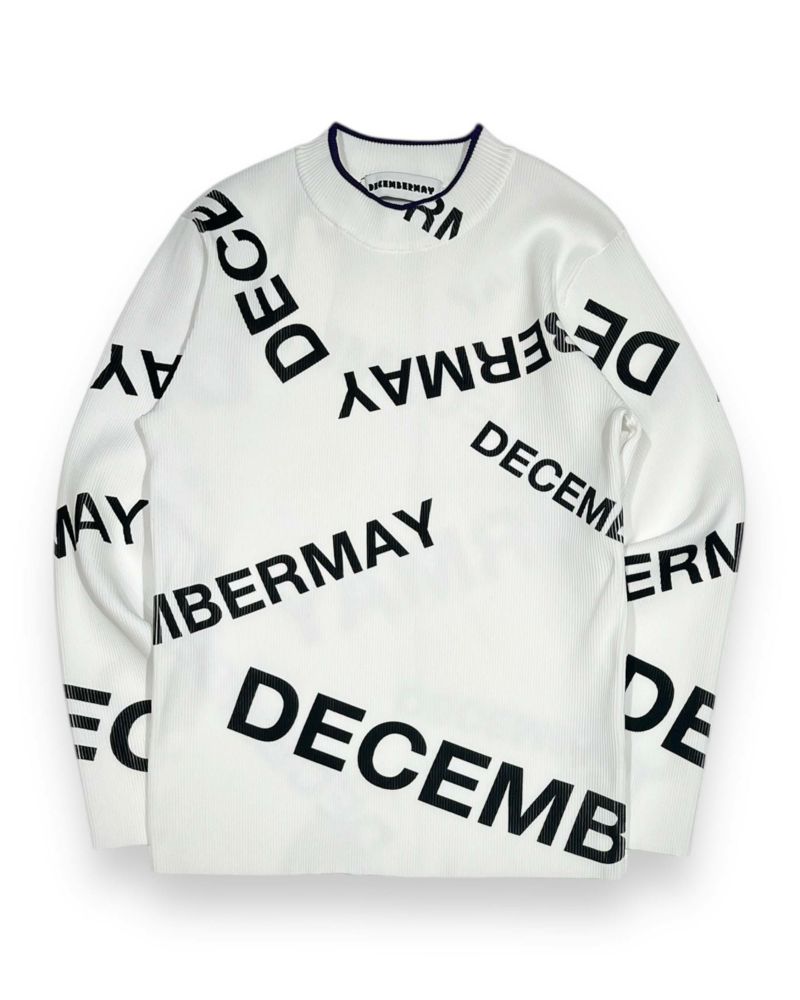【DECEMBERMAY】Logo pattern Rib knit - WOMEN 2-412-1033