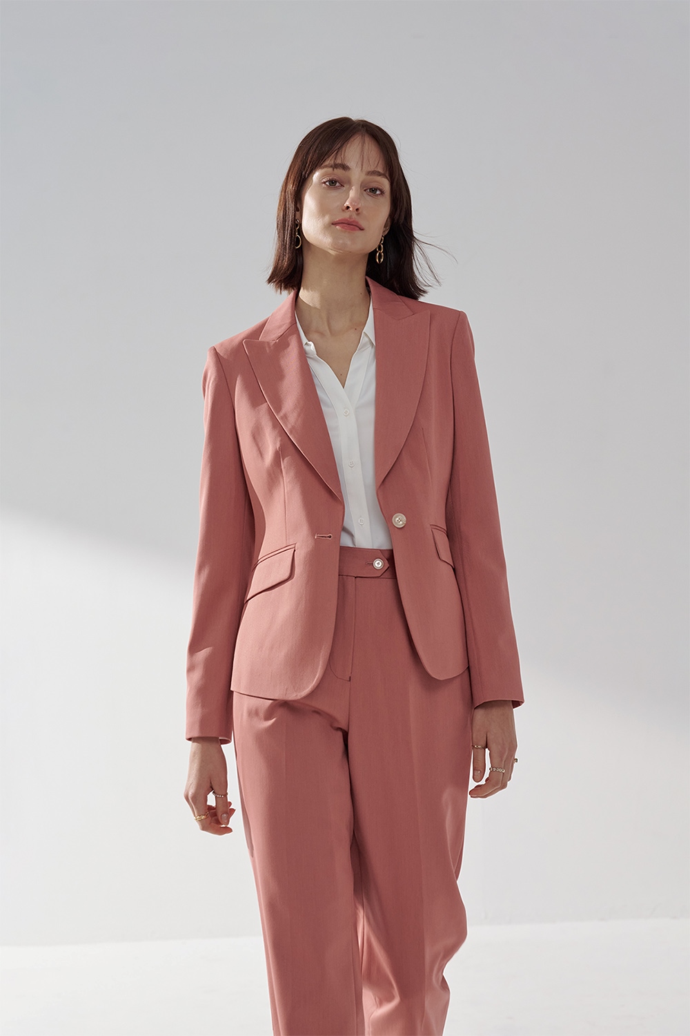 SST&C Pink and Orange Sword Collar Moderate Suit Jacket | 01012411003_1