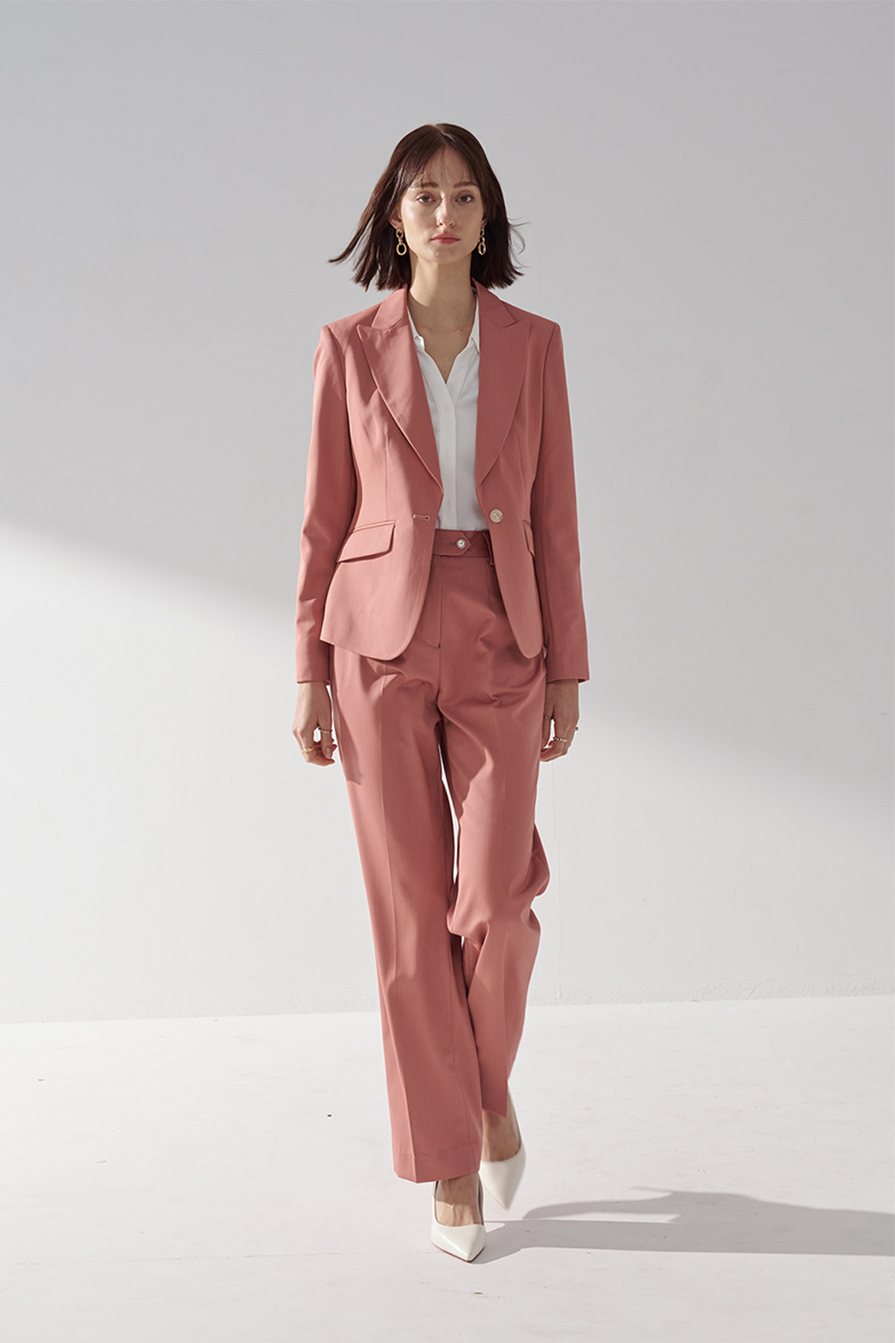 SST&C Pink and Orange Sword Collar Moderate Suit Jacket | 01012411003_2
