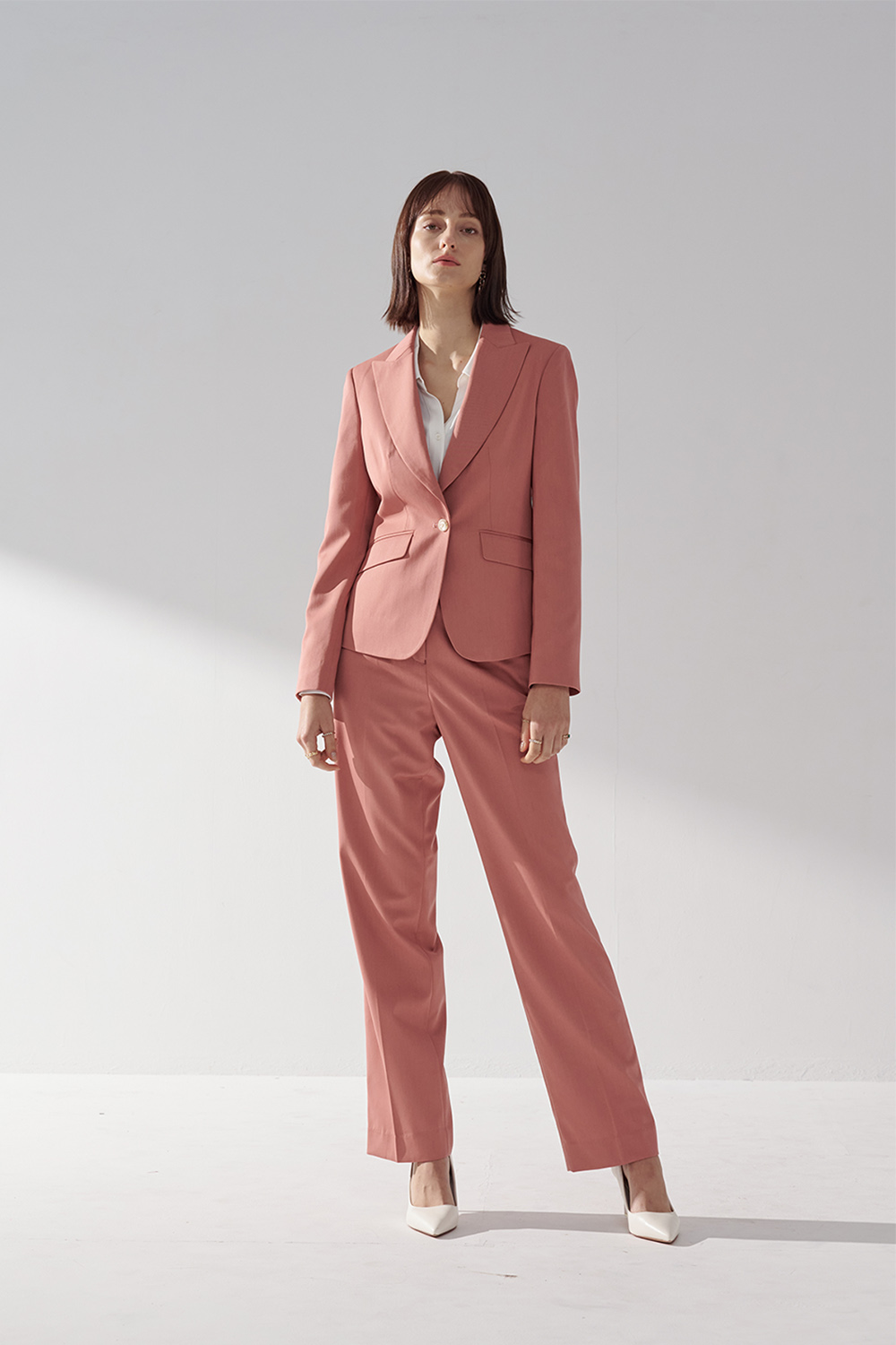 SST&C Pink and Orange Sword Collar Moderate Suit Jacket | 01012411003_3