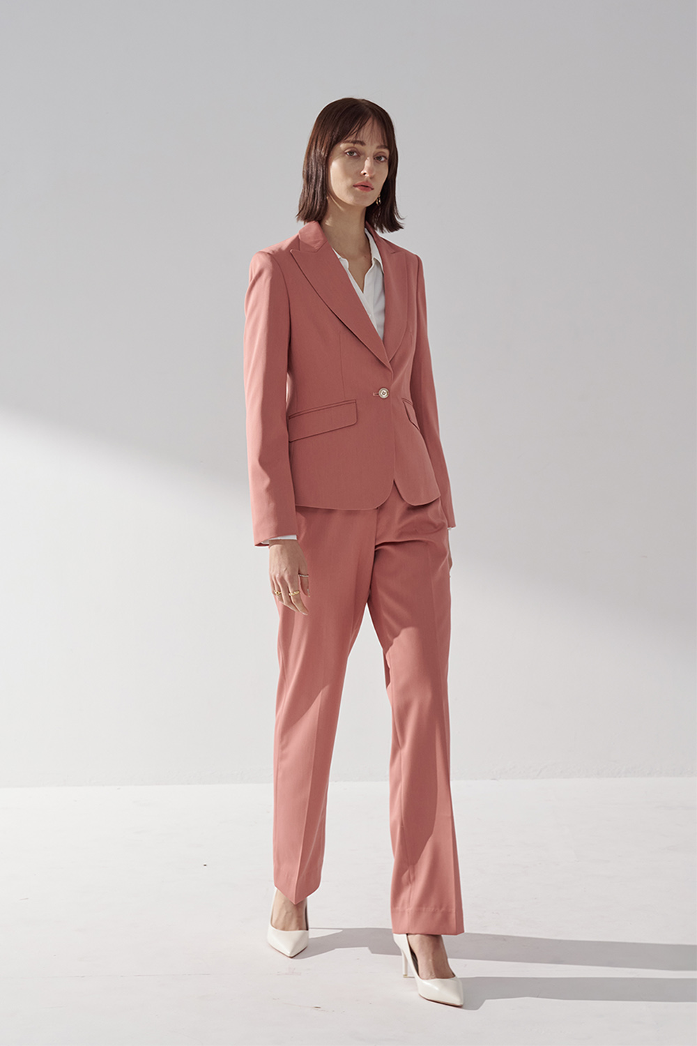 SST&C Pink and Orange Sword Collar Moderate Suit Jacket | 01012411003_4