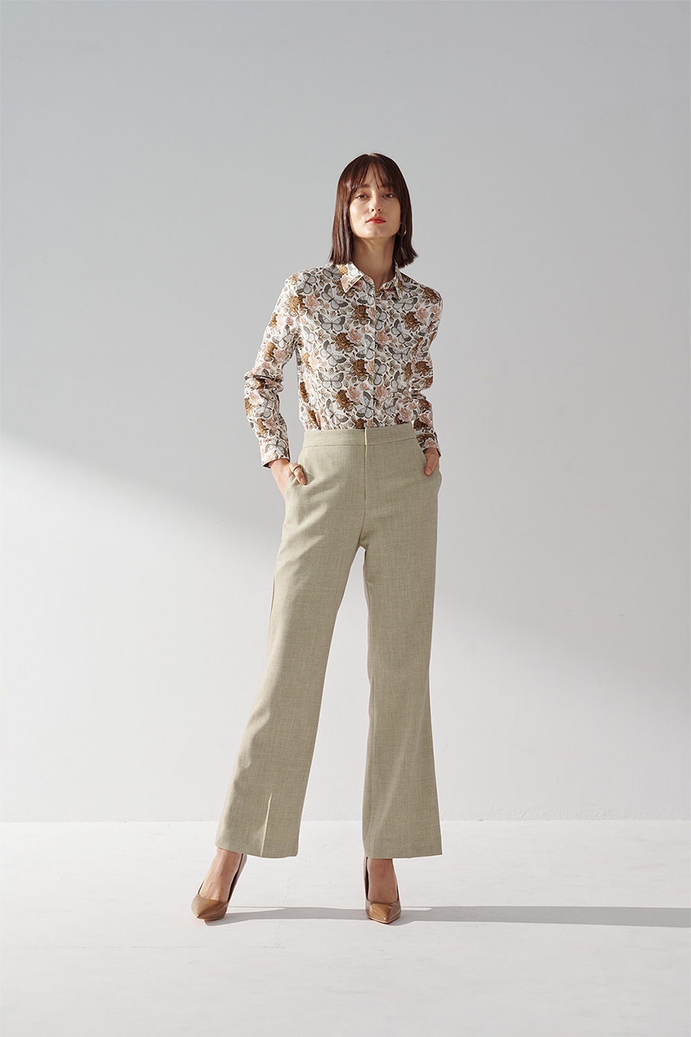 SST&C Light Matcha Straight-Leg Suit Trousers | 01022411004_1