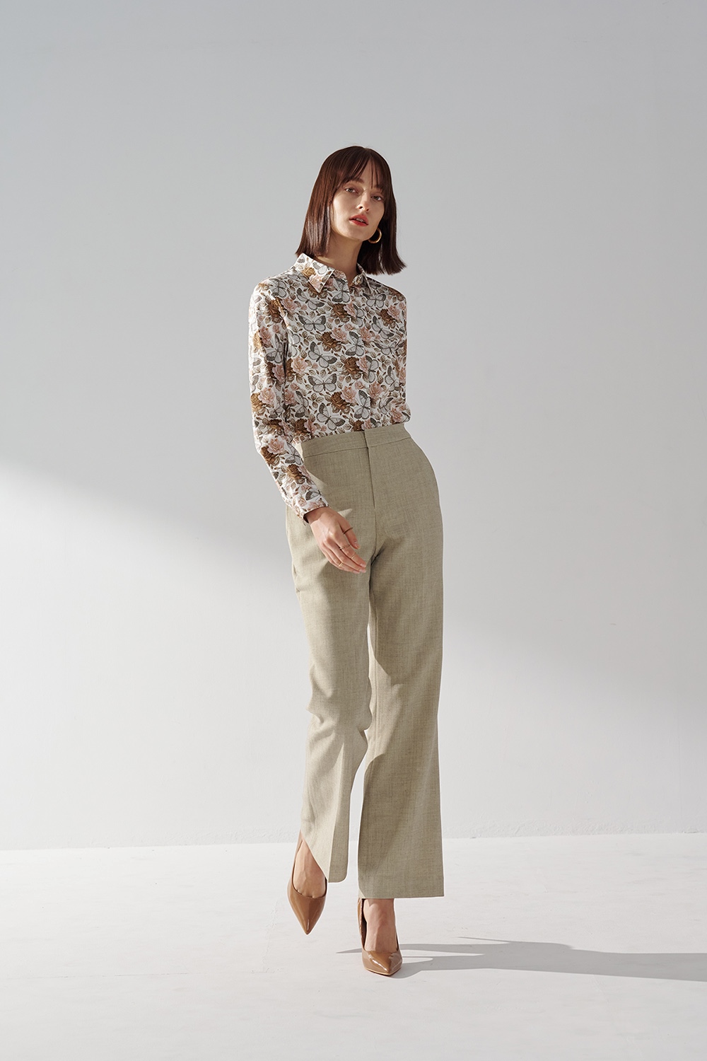 SST&C Light Matcha Straight-Leg Suit Trousers | 01022411004_2