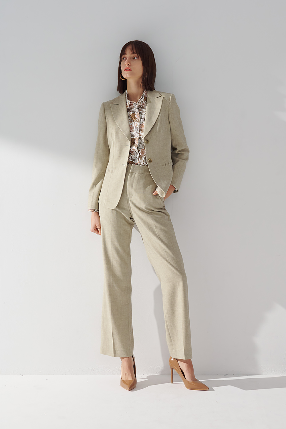 SST&C Light Matcha Straight-Leg Suit Trousers | 01022411004_5