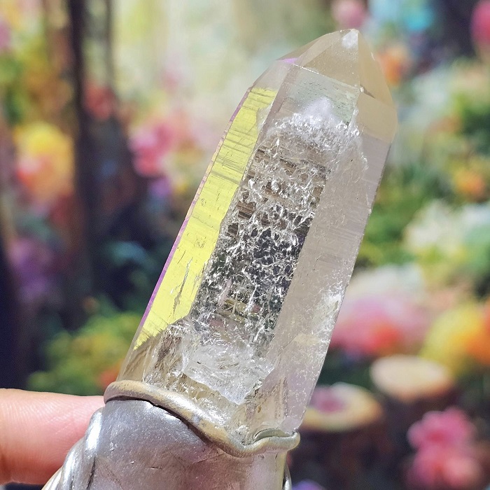 天使之翼權杖寶石手作墜-南美藝術家手作墜鍊系列~天然水晶柱、彩虹月光石、紫水晶、捷克水晶 設計飾品/項鍊 聖哲曼_4