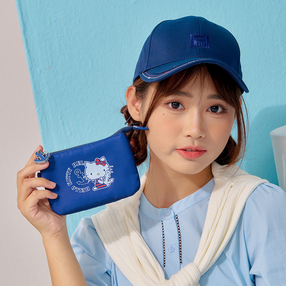 【Hello Kitty】皇家航海-三層零錢包-深藍 KT03J09NY_0