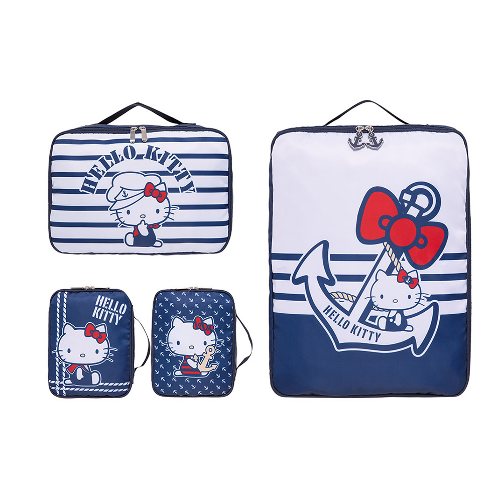 【Hello Kitty】皇家航海-旅行收納四件組-白 KT03J15WT_1