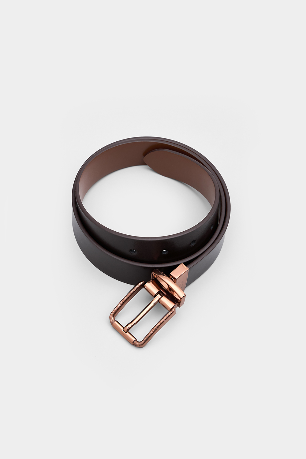 SST&C Dark Brown & Light Brown Back-Turn Pin Buckle Belt | 00312411003_2