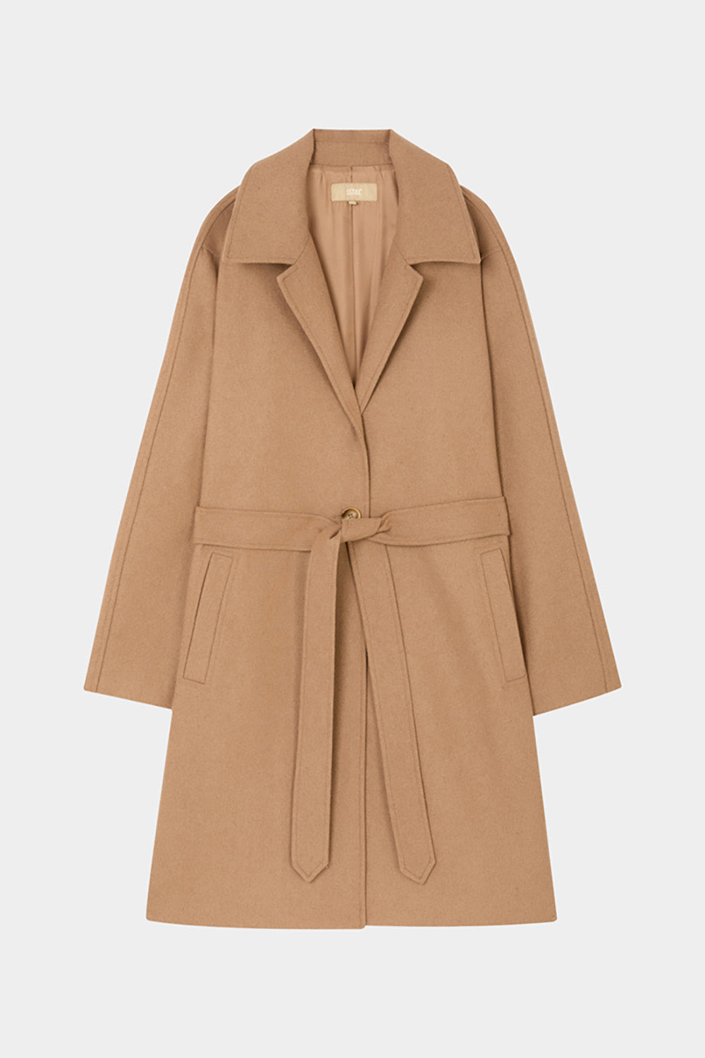 SST&C Camel Lapel Long Light Woolen Coat | 01132411001_7