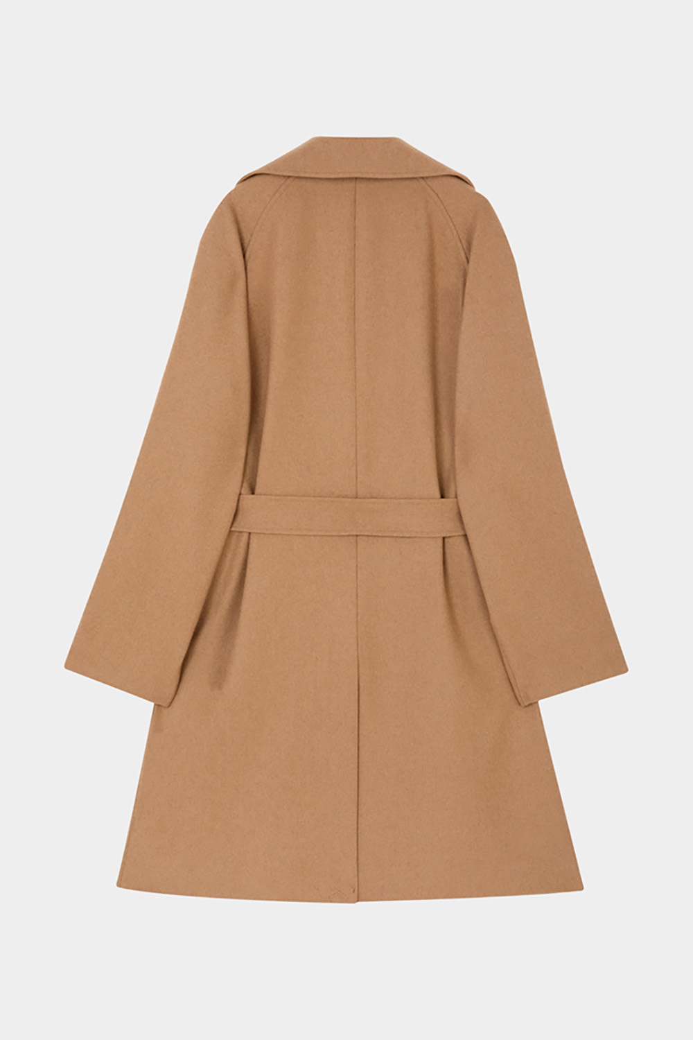 SST&C Camel Lapel Long Light Woolen Coat | 01132411001_8