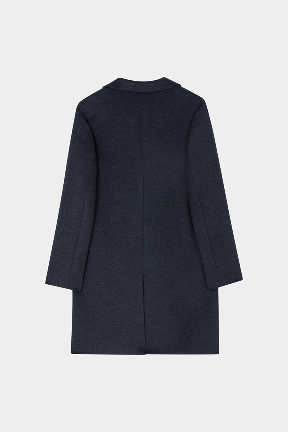 SST&C Dark Gray Sword Collar Mid-Length Woolen Coat | 01132411004_8