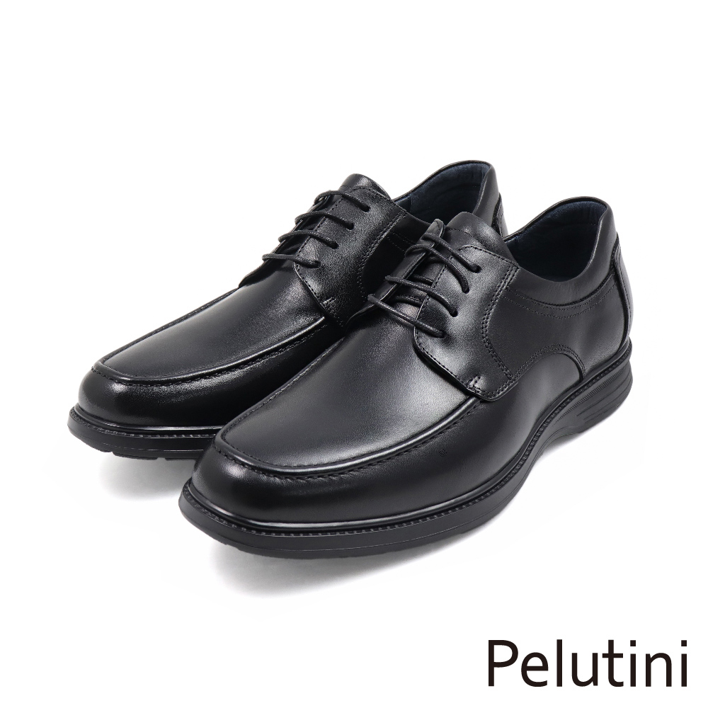 【Pelutini】經典輕量氣墊簡約設計德比鞋 黑色(PE2011-BL)