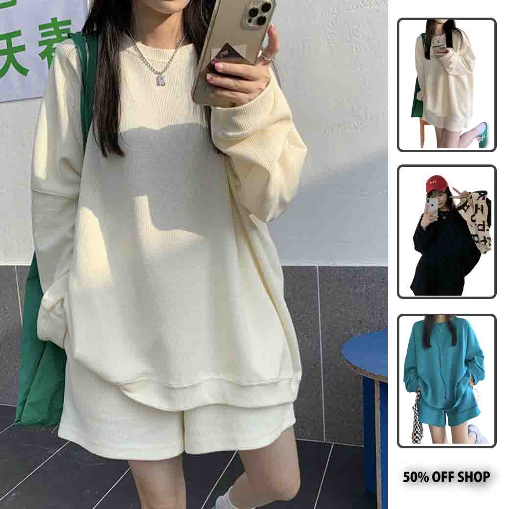 日系米尼絨棉質輕薄長袖大學TEE_0