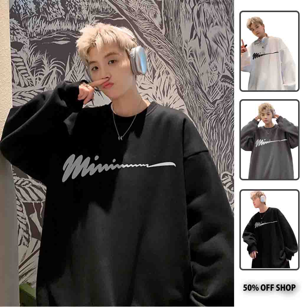 M…加絨圓領純棉大學TEE_0