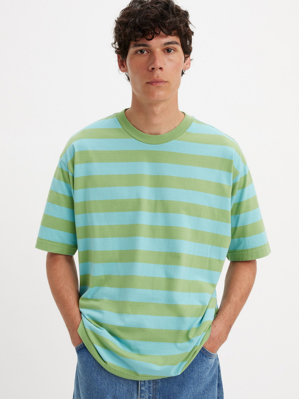 Skateboarding™ 男款 舒適條紋短袖BOX Tee1 熱賣商品