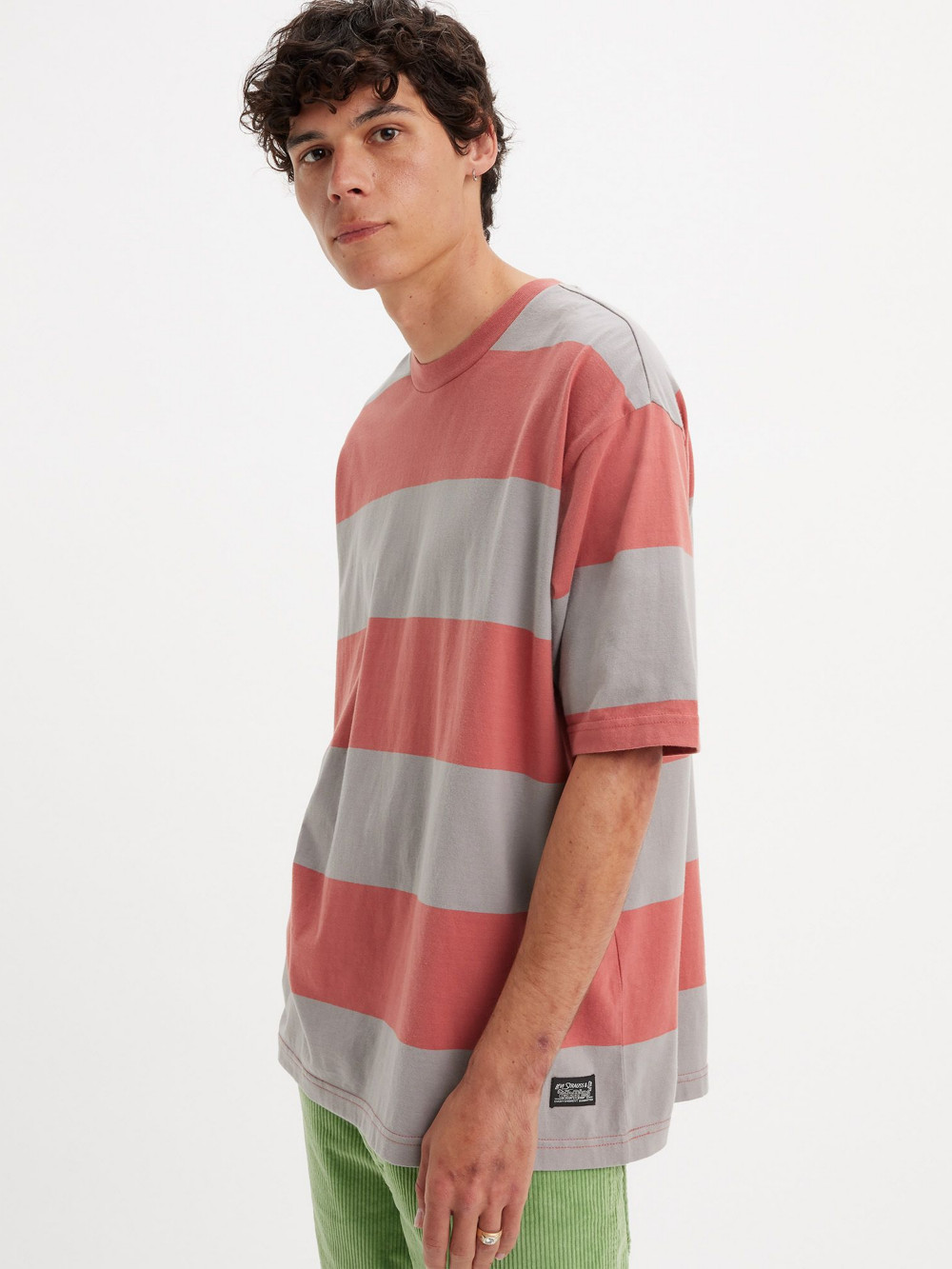 Skateboarding™ 男款 舒適條紋短袖BOX Tee 熱賣商品