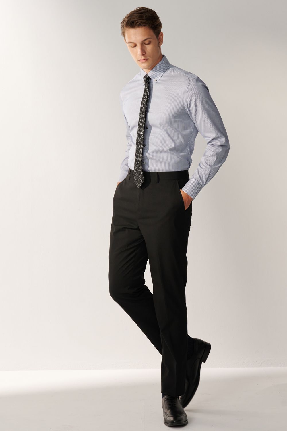 【Customized Pants】SST&C Basic Black Slim Fit Suit Trousers | 00022411001_1
