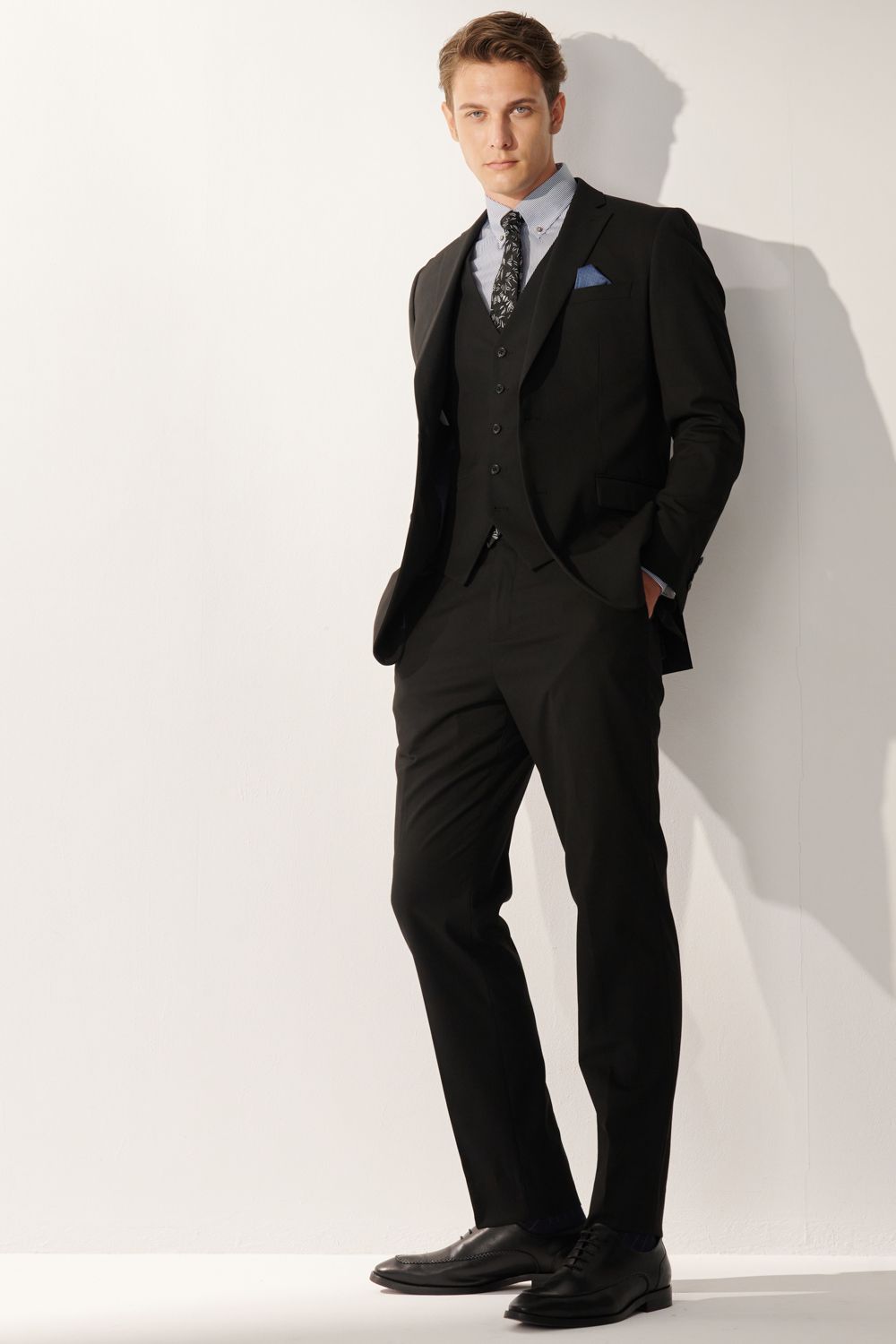 【Customized Pants】SST&C Basic Black Slim Fit Suit Trousers | 00022411001_3